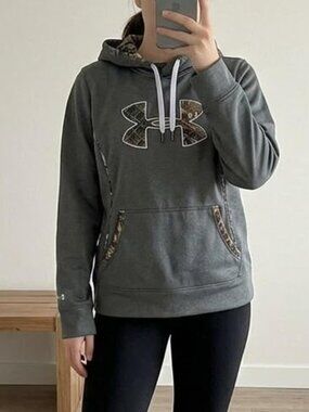 Under Armour Gray Camo Hooded Sweatshirt
